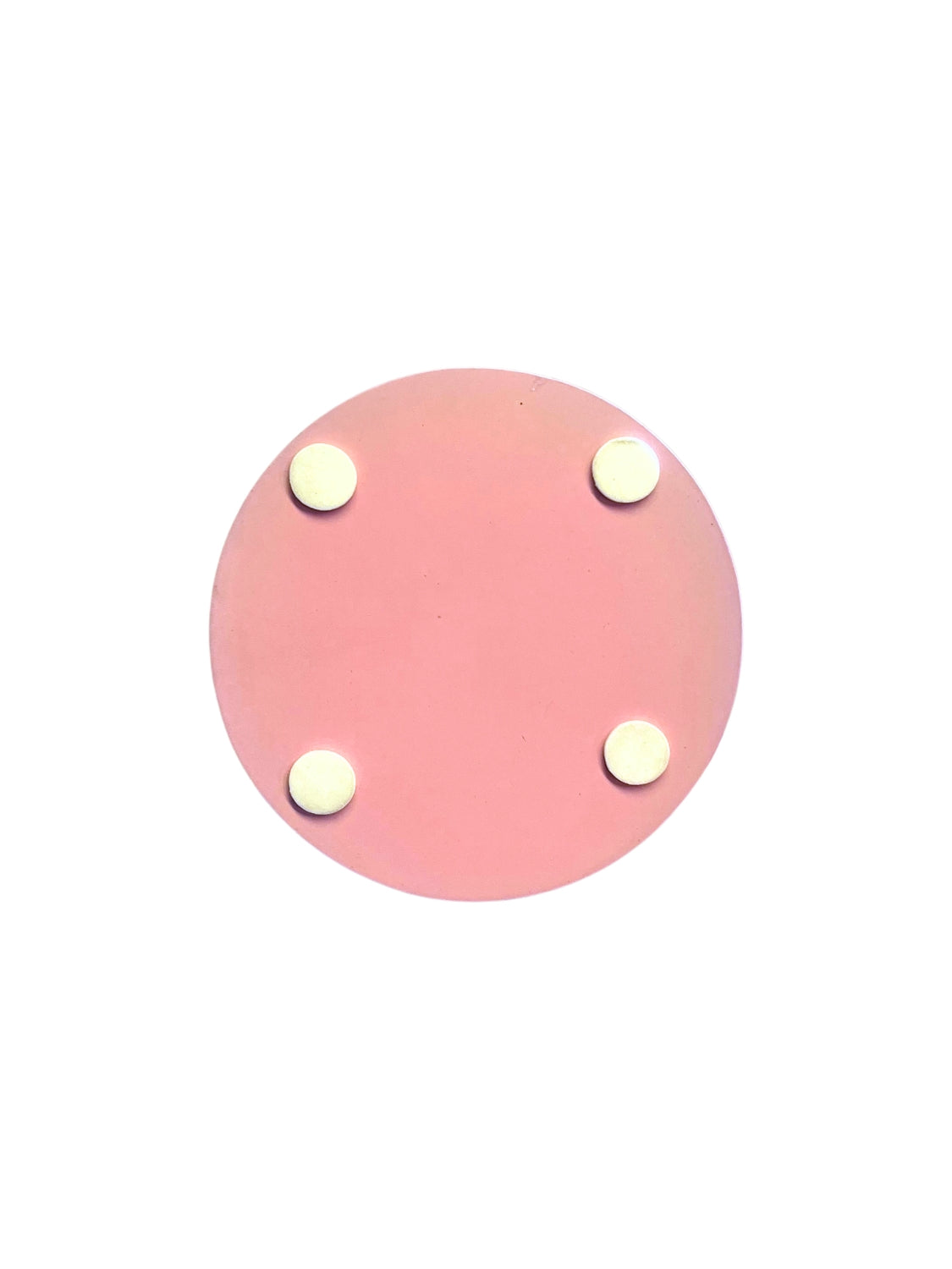 Glasunderlägg Runda 4-pack lila/rosa med vita prickar