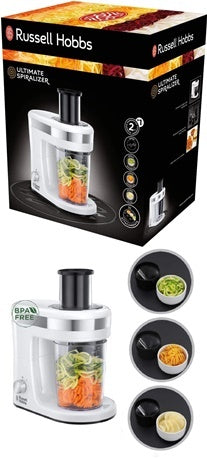 Russell Hobbs 300w Ultimate Spiralizer (Grönsaksstrimlare), Vit - Pryloasen