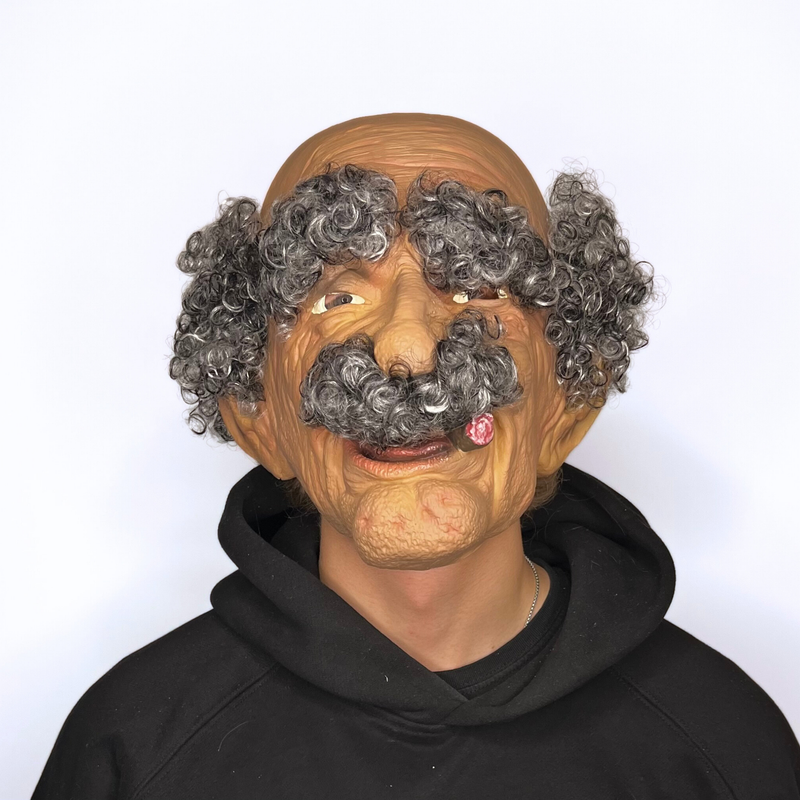 Latexmask Gamle Cigarrgubben