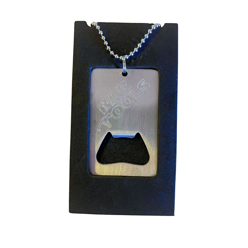 Flasköppnare Halsband - bricka/dog tag