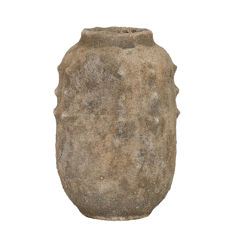 Antea Vas - Grovt Texturerad Keramik Med Antik Vittrad Känsla, H24xD16,5 cm
