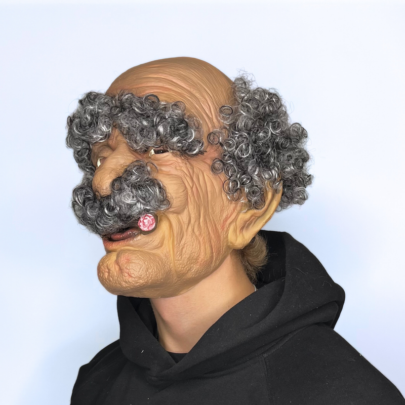 Latexmask Gamle Cigarrgubben