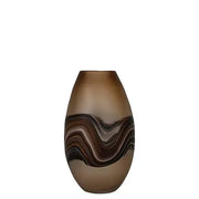 { Valeria Glasvas 3 Storlekar, Handgjord, Brun Med Snygga detaljer { shop_name }} Liten: Diameter 17cm Höjd 28cm KRIFON