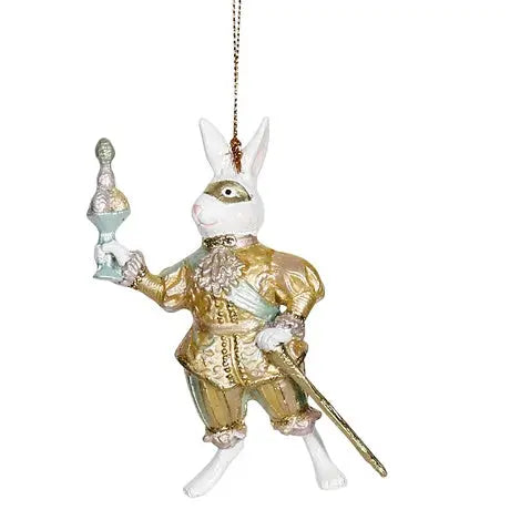 Påskhare dekoration från underlandet KRIFON, Kanin I Maskeraddräkt Med Spira