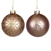 Julkulor Exklusiva, Rosa, 2 olika motiv - Pryloasen