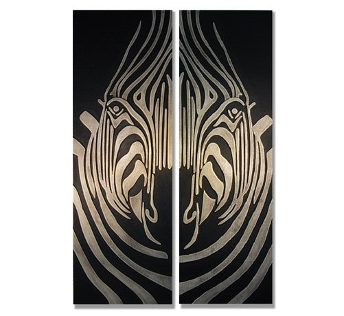 Lädertavla Zebra 2/set