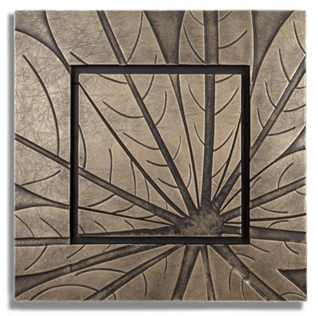 Lädertavla Löv guld