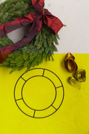 Kransstomme - metall, 30 cm