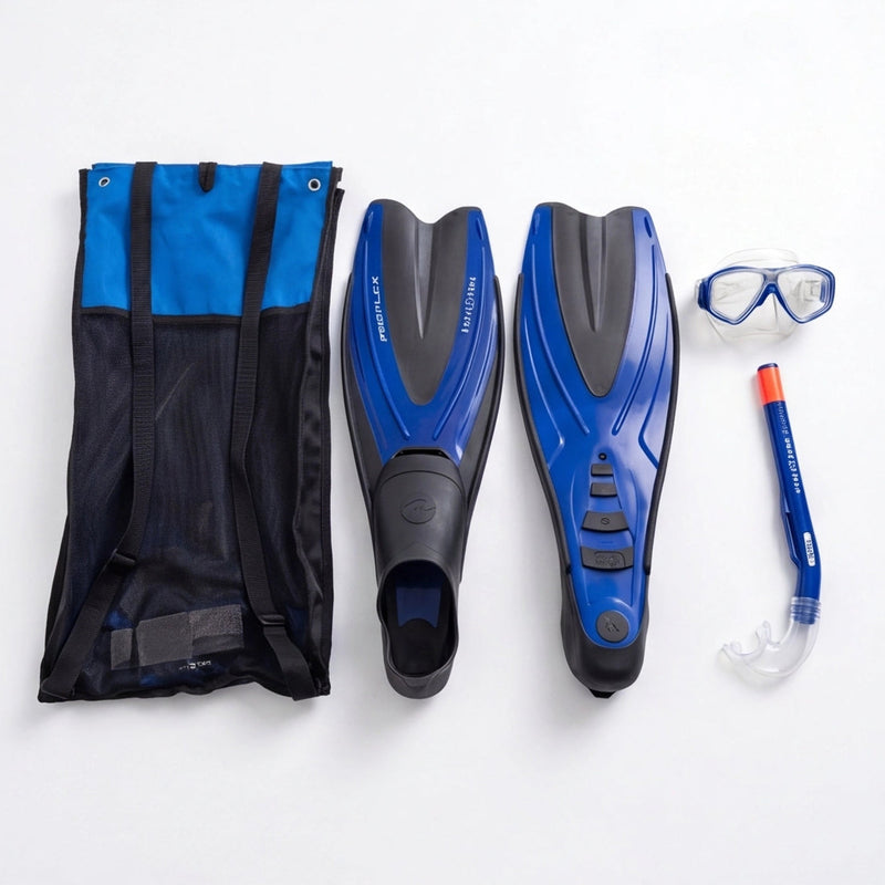 Aqua Lung Proflex Snorkelset med simfötter Blå/svart 45-46