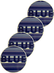 { Glasunderlägg Runda 4-pack GREEN/BLUE { shop_name }} BLUE Pryloasen