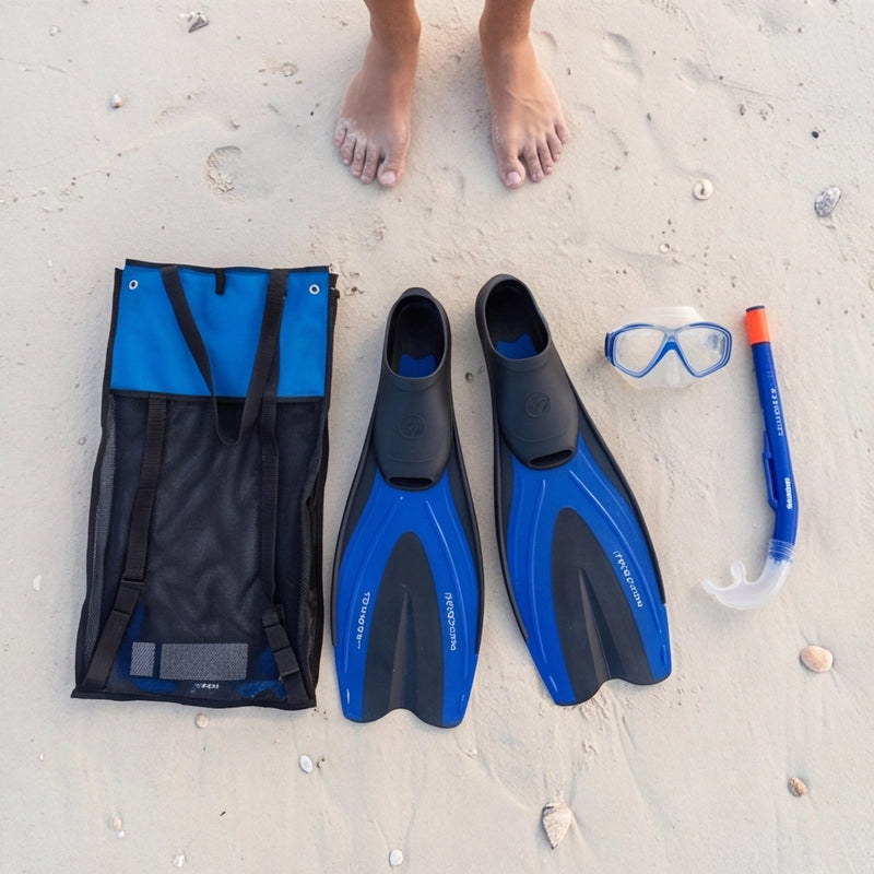 Aqua Lung Proflex Snorkelset med simfötter Blå/svart 45-46