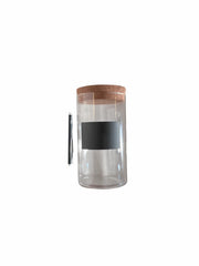 { Glasburkar med korklock & griffel { shop_name }} 1.2L 10x19cm Cirratum