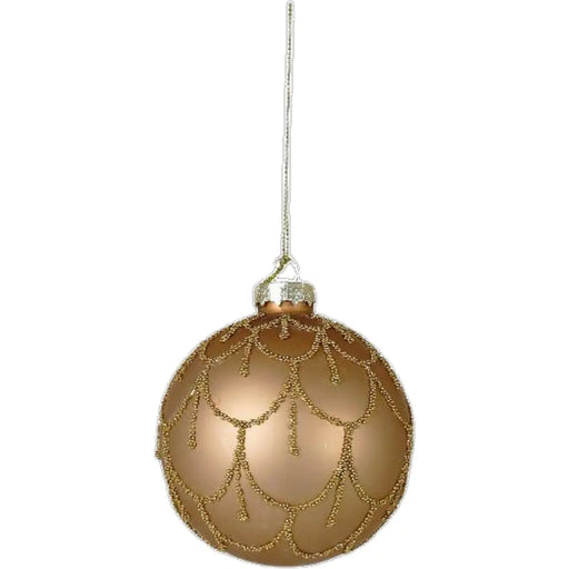 Julkulor Exklusiva, Vit, Brun och brons, Motiv: Girlang - Pryloasen