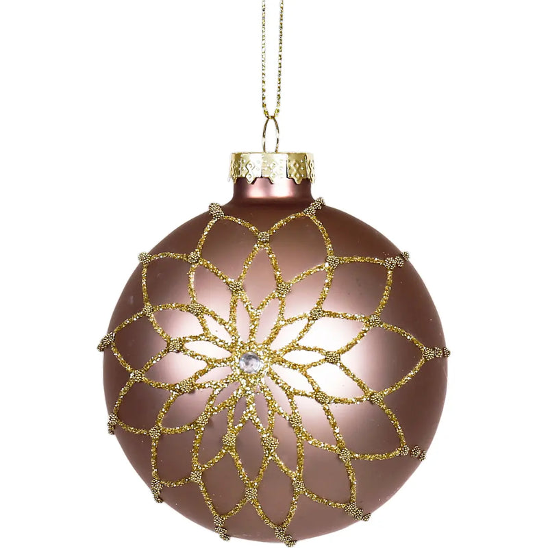 Julkulor Exklusiva, Rosa, 2 olika motiv - Pryloasen