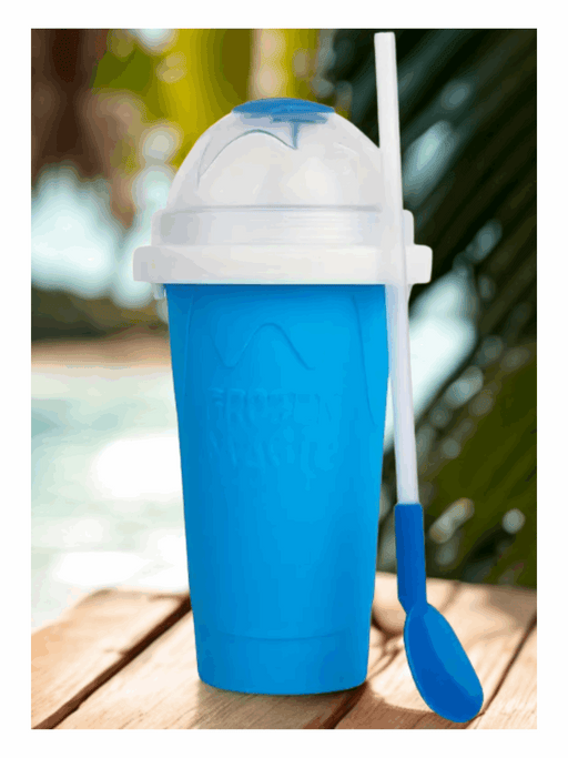 Frozen Magic Slush Mugg Blå med Sugrörssked