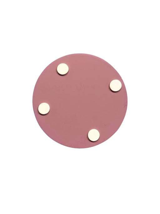 { Glasunderlägg Runda 4-pack lila/rosa med vita prickar { shop_name }} Lila Pryloasen