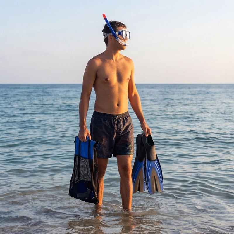 Aqua Lung Proflex Snorkelset med simfötter Blå/svart 45-46