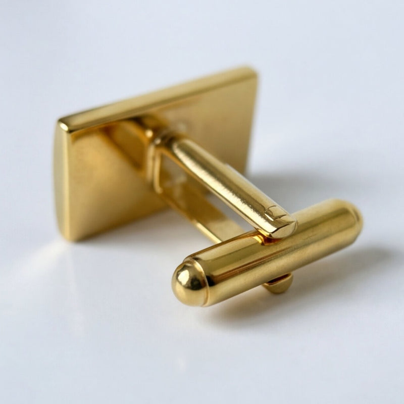 Manschettknappar Guld - Klassisk Guldfärgad Med Veck